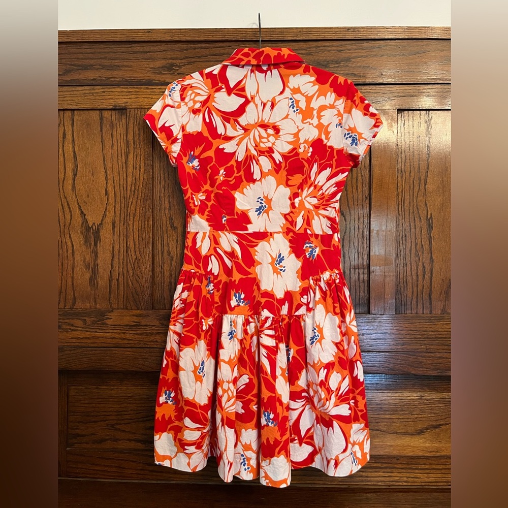 DVF Diane Von Furstenberg Poppy Drop Waist Button Down Dress, 4 - Picture 6 of 11